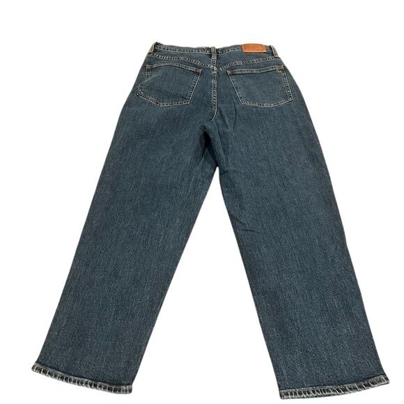 Madewell High Rise Tapered Crop Dark Wash Jeans - Picture 4 of 9